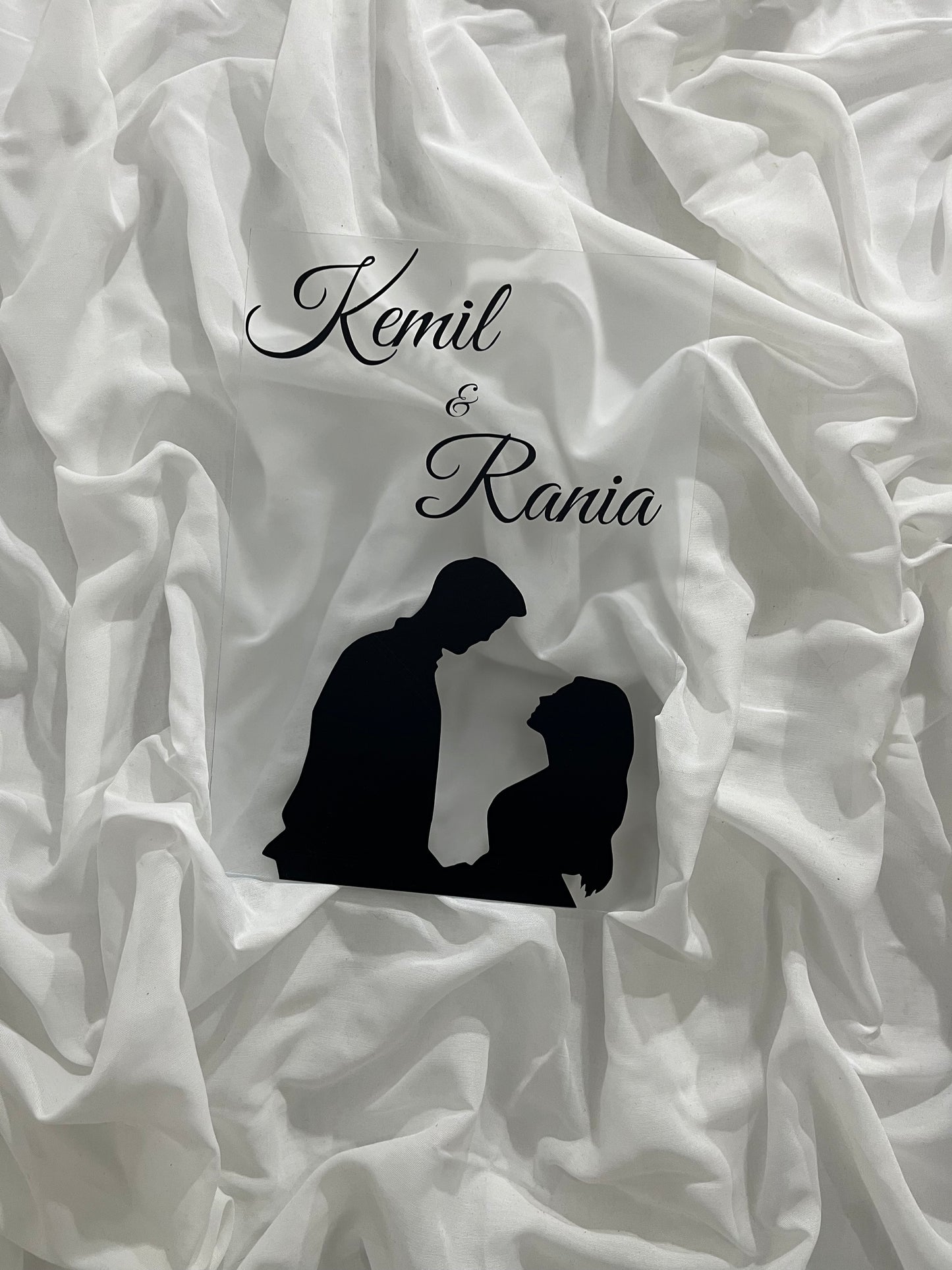 Plaque silhouette couple