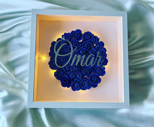 Cadre en bois à LED