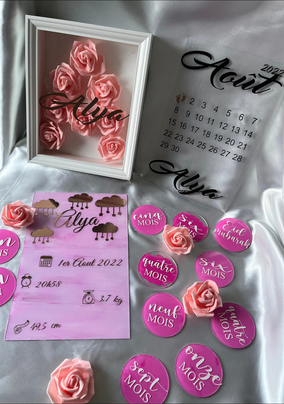 Plaque Naissance en plexiglass